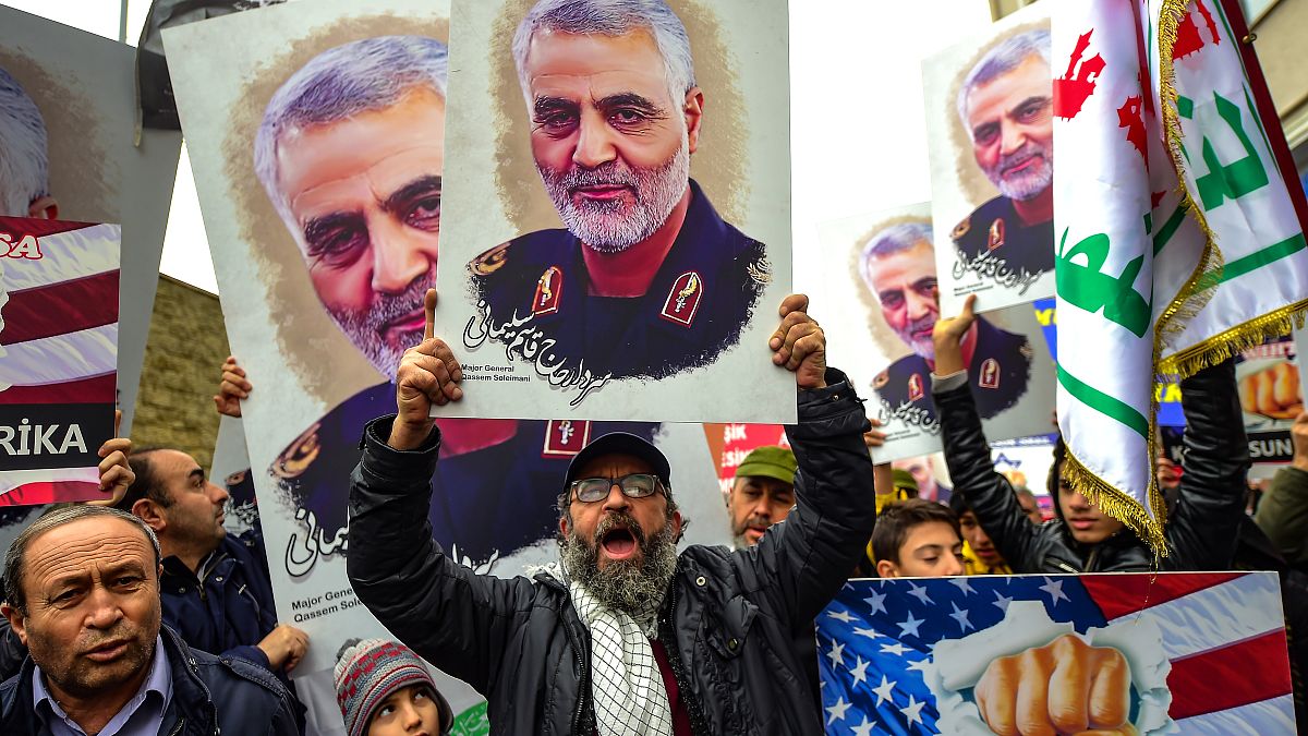 Kasım Süleymani'nin ölümü İstanbul'da protesto edildi 