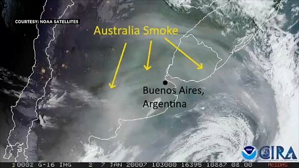 Australischer Rauch zieht 11.000 Kilometer bis Südamerika Australischer Rauch zieht 11.000 Kilometer bis Südamerika