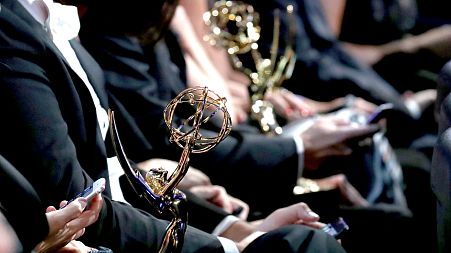 Emmy award statues appear in the audience at night one of the Television Academy's 2018 Creative Arts Emmy Awards
