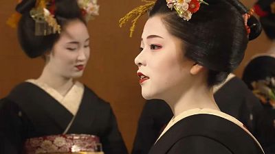 Neujahrsversprechen der Geishas in Kyoto