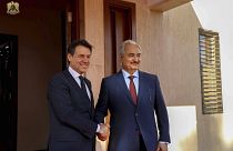 Halife Hafter ve İtalya Başbakanı Giuseppe Conte (arşiv)