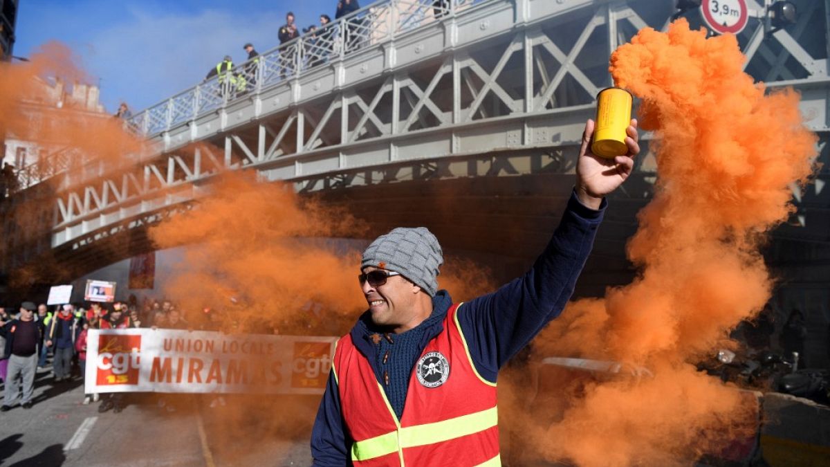Nationwide protests in France included this demo in Marseille