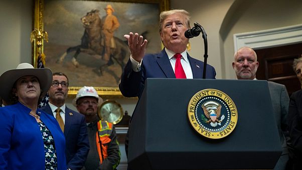 President Donald Trump delivers remarks on proposed changes to the National Environmental Policy Act, at the White House, Thursday, Jan. 9, 2020, in Washington. President Donald Trump delivers remarks on proposed changes to the National Environmental Policy Act, at the White House, Thursday, Jan. 9, 2020, in Washington.
