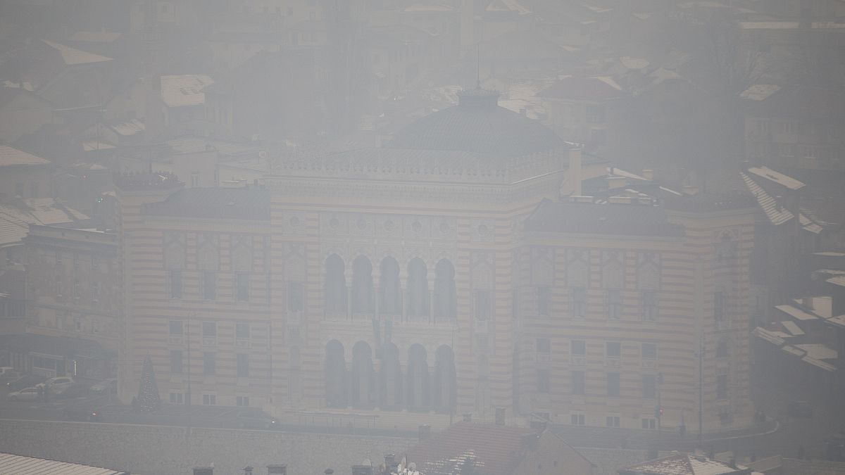 Bosna Hersek'in başkenti Saraybosna'da hava kirliliği 