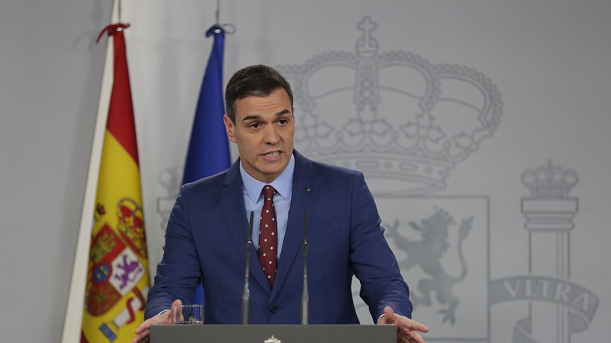 Imagen de ilustración / El Primer Ministro español Pedro Sánchez en el Palacio de la Moncloa en Madrid, España, el domingo 12 de enero de 2020.