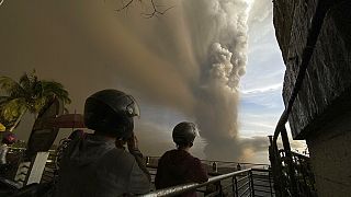 The Taal volcano in the Philippines erupted on Sunday,.