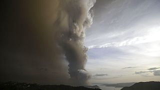 Taal volcano spews ash