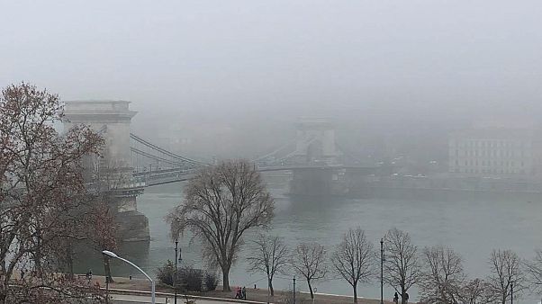 A szmog Budapesten, 2019. január 13. A szmog Budapesten, 2019. január 13.