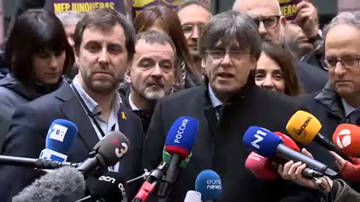 Katalanische Separatistenführer im Europäischen Parlament