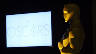 An Oscar statue is pictured at the 89th Academy Awards Governors Ball Press Preview.