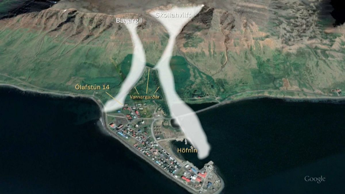 Avalanchas caem sobre aldeias islandesas