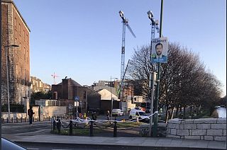 Eoghan Murphy, Irish Housing Minister's election poster by the scene was subsequently taken down.