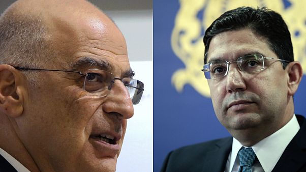 Yunanistan Dışişleri Bakanı Nikos Dendias / Fas Dışişleri Bakanı Nasır Burita Yunanistan Dışişleri Bakanı Nikos Dendias / Fas Dışişleri Bakanı Nasır Burita