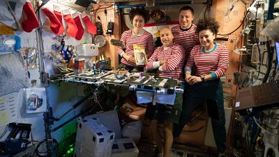 Space Station crew greet New Year across multiple time zones 