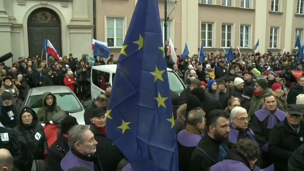 Juízes europeus manifestam-se na Polónia Juízes europeus manifestam-se na Polónia