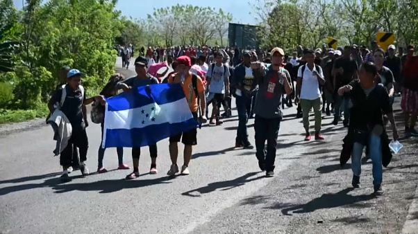 Une nouvelle caravane de migrants en mouvement depuis le Honduras Une nouvelle caravane de migrants en mouvement depuis le Honduras