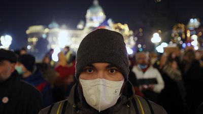Belgrad: Protest gegen Winter-Smog auf dem Balkan 