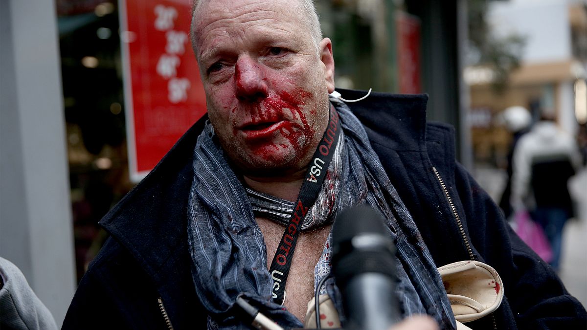 Foreign journalist attacked by far-right protesters in Athens