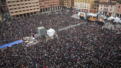 Bologna, Norditalien: "Sardinen" wollen regionalen Wahlsieg der rechten "Lega" verhindern