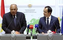 Egypt’s foreign minister Sameh Shoukry, and his Cyprus' counterpart Nikos Christodoulides 