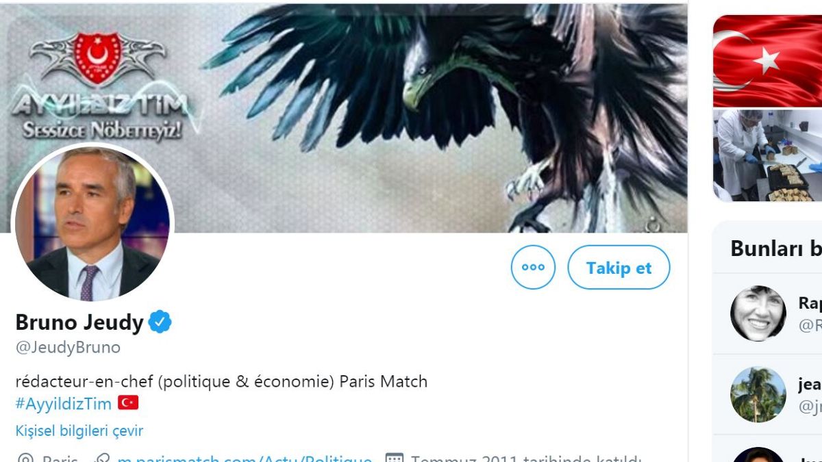Fransız gazeteci Bruno Jeudy'nin Twitter hesabı Türk hackerler tarafından ele geçirildi