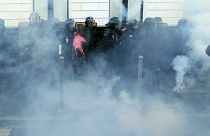 FILE PHOTO: Police officers during a demonstration Thursday, Jan. 16, 2020 in Lille, northern France.