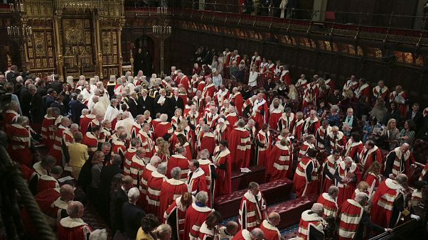 Archive image: Members of the House of Lords and guests in the chamber ahead of the State Opening of Parliament by Queen Elizabeth II, in London. 19 December 2019. Archive image: Members of the House of Lords and guests in the chamber ahead of the State Opening of Parliament by Queen Elizabeth II, in London. 19 December 2019.