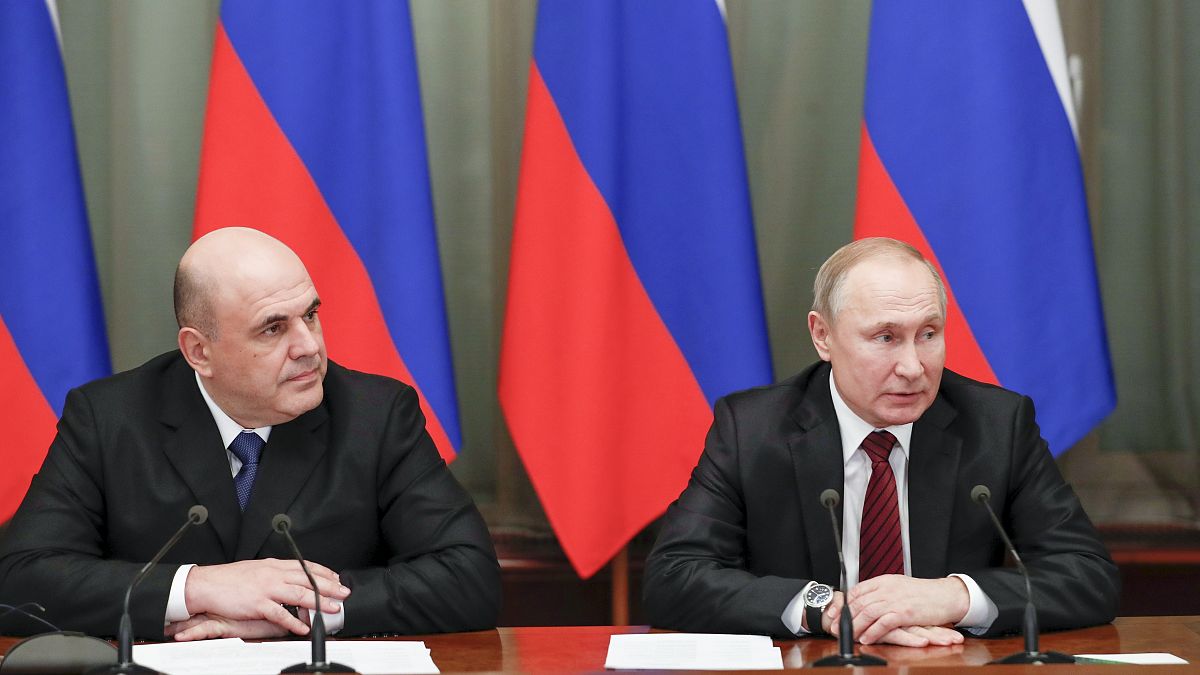 Rusya Başbakanı Mihail Mişustin ve Rusya Devlet Başkanı Vladimir Putin