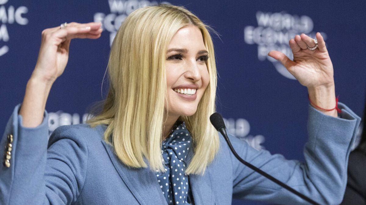 Ivanka Trump, senior adviser to U.S President Donald Trump, speaks during a press conference at the World Economic Forum in Davos