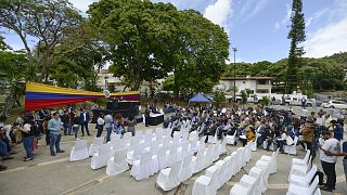 جانب من الجلسة التشريعية التي يعقدها نواب المعارضة دون حضور المشرعين المتحالفين مع الحكومة في كاراكاس، 21 يناير 2020