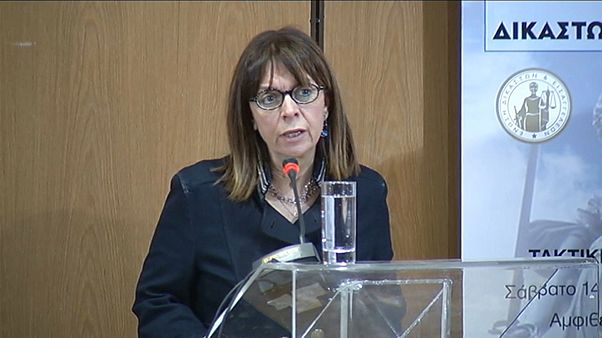 La jueza Ekaterini Sakelaropulu, primera presidenta de Grecia La jueza Ekaterini Sakelaropulu, primera presidenta de Grecia