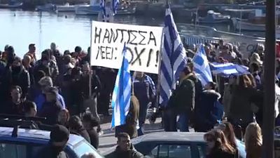 Tüntetés a görög szigeteken