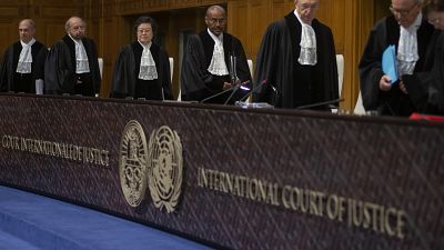 Juges de la Cour internationale de justice à La Haye, le 23 janvier 2020
