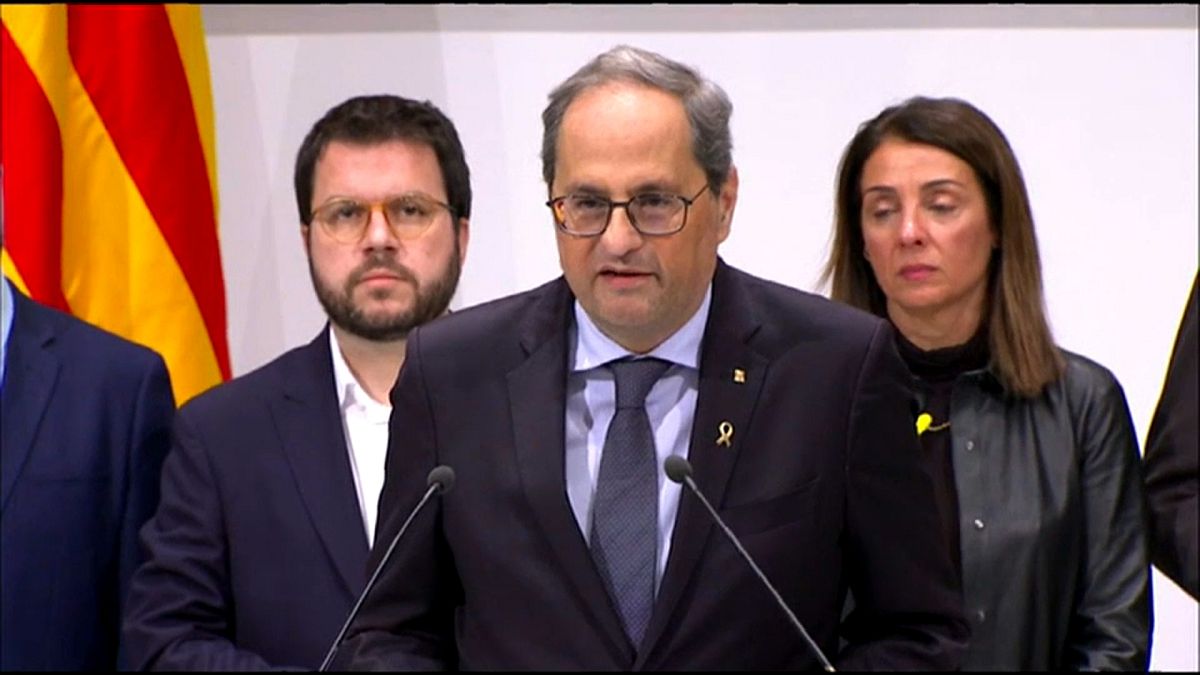 El Tribunal Supremo español mantiene la inhabilitación del presidente catalán como diputado  
