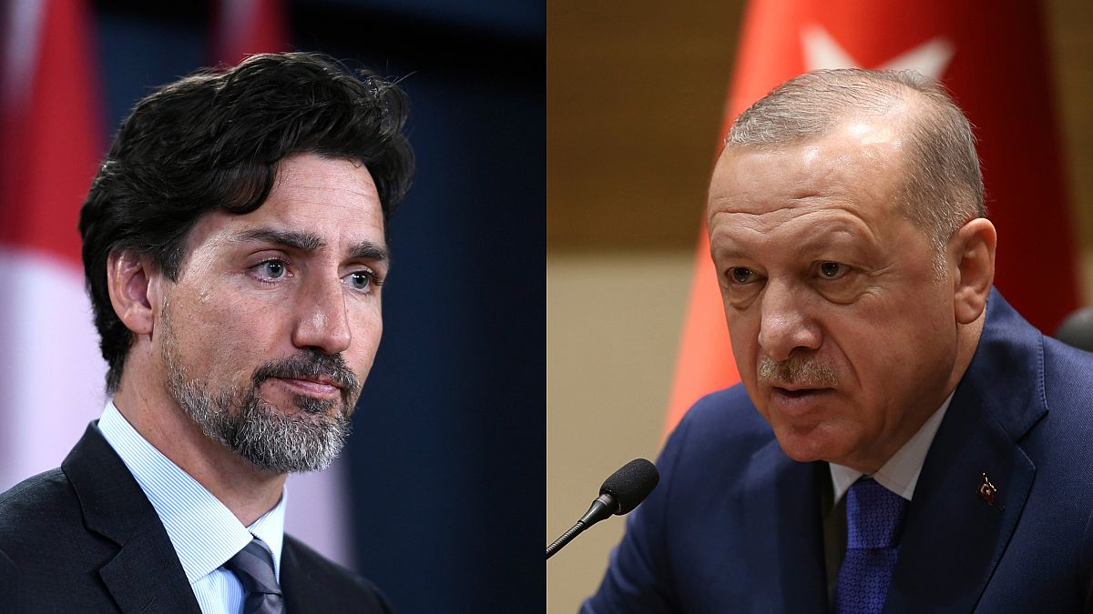 Kanada Başbakanı Justin Trudeau ve Cumhurbaşkanı Recep Tayyip Erdoğan