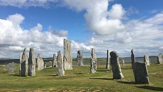 The Callanish Stones heritage site on the Isle of Lewis, part of Na h-Eileanan Siar, Scotland 