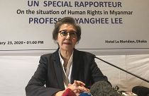 المفوضة الخاصة لدى الأمم المتحدة يانغهي لي خلال مؤتمر صحفي في بنغلاداش/دكا،  يوم الخميس 23 يناير 2020.