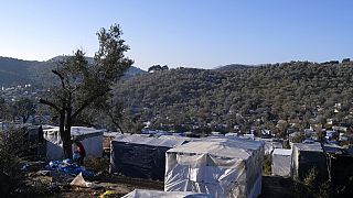Campo de refugiados de Moria en la isla de Lesbos, norte del Egeo