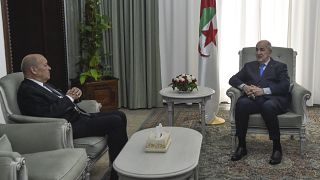الرئيس الجزائرعبد المجيد تبون رفقة وزير الخارجية الفرنسية