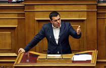 Ο Αλέξης Τσίπρας στο Βήμα της Βουλής(αρχείου)