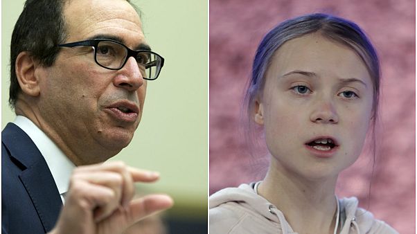 ABD Hazine Bakanı Mnuchin Davos'ta Greta Thunberg'e seslendi: O kim oluyor, baş ekonomist mi? ABD Hazine Bakanı Mnuchin Davos'ta Greta Thunberg'e seslendi: O kim oluyor, baş ekonomist mi?