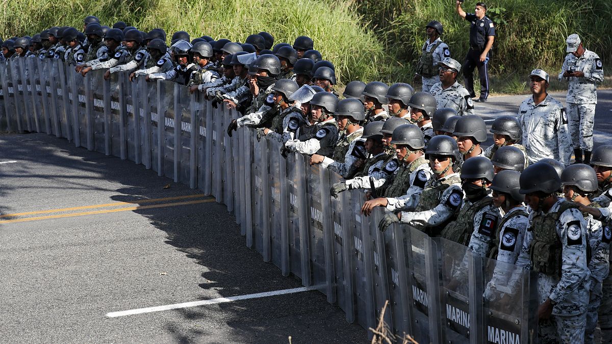 Nationalgarde stoppt "Karawane 2020" an Grenze zu Guatemala