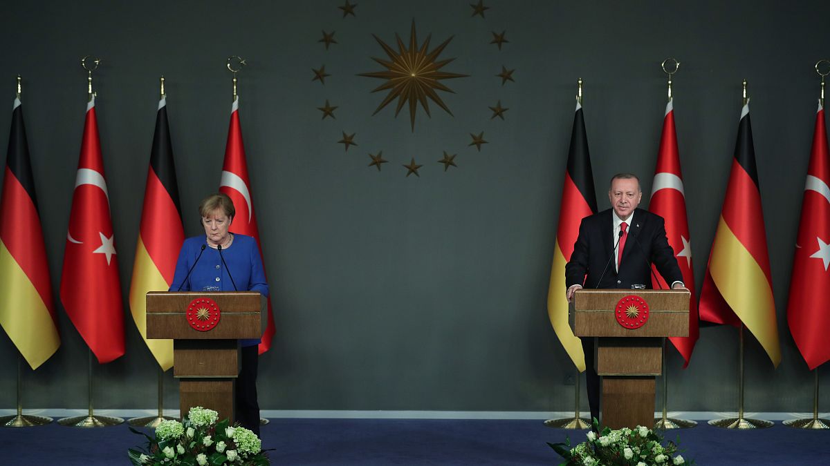 Cumhurbaşkanı Recep Tayyip Erdoğan ve Almanya Başbakanı Angela Merkel