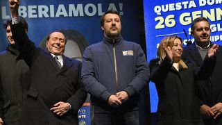Italy's right-wing leader Salvini targets leftist region in key vote