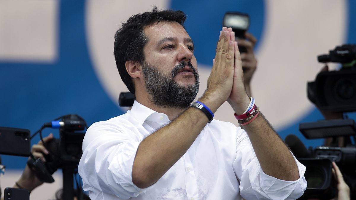 İtalya Lig Partisi lideri Matteo Salvini,