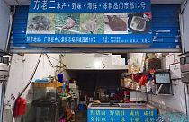 Store suspected of selling trafficked wildlife is seen in Guangde city  (Anti-Poaching Special Squad via AP)