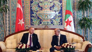 الرئيس الجزائري عبد المجيد تبون ونظيره التركي طيب رجب إردوغان