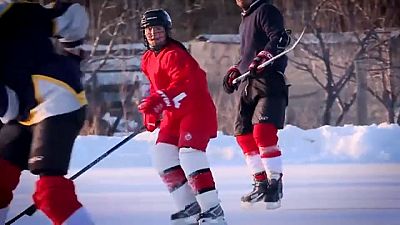 Kirghizistan , prima squadra di hockey su ghiaccio femminile
