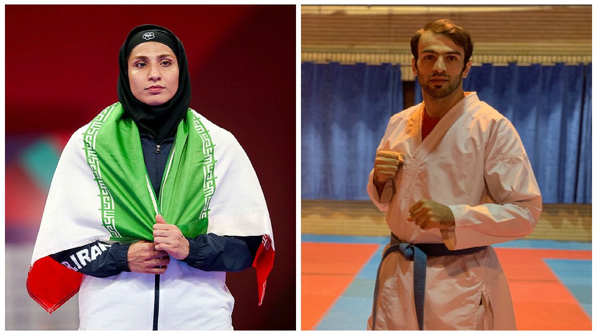 بهمن عسگری و حمیده عباسعلی برندگان مدال طلا از ایران در لیگ جهانی کاراته