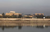 مبنى السفارة الأمريكية على ضفاف نهر دجلة بالعاصمة العراقية بغداد. 03/01/2020